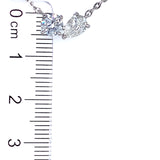 (LD) Collar con diamante de laboratorio en oro blanco 14kt. 41-42CM D-1.03Cts.