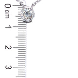 (LD) Collar con diamante de laboratorio en oro blanco 14kt. 42-43CM D-1.00Cts.