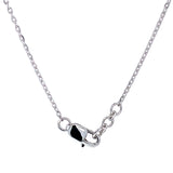 (LD) Collar con diamante de laboratorio en oro blanco 14kt. 42-43CM D-1.00Cts.