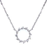 (LD) Collar con diamante de laboratorio en oro blanco 14kt. 41-42CM D-0.46Cts.