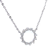 (LD) Collar con diamante de laboratorio en oro blanco 14kt. 41-42CM D-0.46Cts.