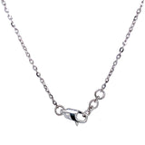 (LD) Collar con diamante de laboratorio en oro blanco 14kt. 41-42CM D-0.46Cts.