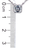 (LD) Collar con diamante de laboratorio en oro blanco 14kt. 42-43CM D-1.05Cts.