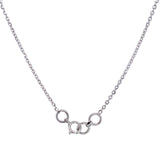 (LD) Collar con diamante de laboratorio en oro blanco 14kt. 42-43CM D-1.05Cts.