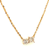 (LD) Collar con diamante de laboratorio en oro amarillo 14kt. 42-43CM D-1.10Cts.