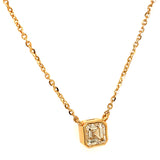 (LD) Collar con diamante de laboratorio en oro amarillo 14kt. 42-43CM D-1.06Cts.