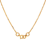 (LD) Collar con diamante de laboratorio en oro amarillo 14kt. 42-43CM D-1.06Cts.