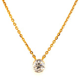 (LD) Collar con diamante de laboratorio en oro amarillo 14kt. 41-42CM D-1.01Cts.