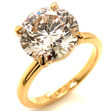 (LD) Anillo con diamante de laboratorio en oro amarillo 14kt. D-4.03Cts.