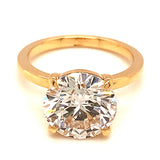 (LD) Anillo con diamante de laboratorio en oro amarillo 14kt. D-4.03Cts.