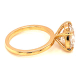 (LD) Anillo con diamante de laboratorio en oro amarillo 14kt. D-4.03Cts.