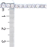 (LD) Pulsera (tennis) con diamantes de laboratorio en oro blanco 14kt. D-5.10CT