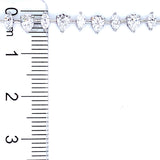(LD) Pulsera (tennis) con diamantes de laboratorio en oro blanco 14kt. D-4.22CT