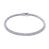 (LD) Pulsera (tennis) con diamantes de laboratorio en oro blanco 14kt. D-2.49CT