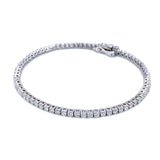(LD) Pulsera (tennis) con diamantes de laboratorio en oro blanco 14kt. D-2.49CT