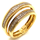 (SOFIA) Duo de bandas con diamantes en oro amarillo 10k