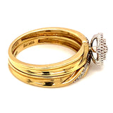 (SOFIA) Set de anillos de diamantes en oro amarillo 10Kt.