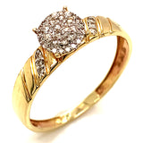 (SOFIA) Set de anillos de diamantes en oro amarillo 10Kt.