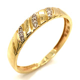 (SOFIA) Set de anillos de diamantes en oro amarillo 10Kt.