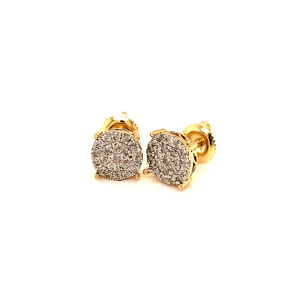 (SOFIA) Aretes con diamantes en oro amarillo 10kt.