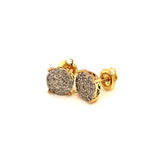 (SOFIA) Aretes con diamantes en oro amarillo 10kt.