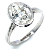 (LD) Anillo con diamante de laboratorio en oro blanco 14kt. D-2.17Cts.