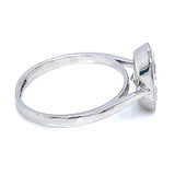 (LD) Anillo con diamante de laboratorio en oro blanco 14kt. D-2.17Cts.