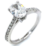 (LD) Anillo con diamante de laboratorio en oro blanco 14kt. D-2.19Cts.