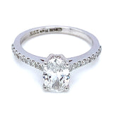 (LD) Anillo con diamante de laboratorio en oro blanco 14kt. D-2.19Cts.