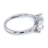 (LD) Anillo con diamante de laboratorio en oro blanco 14kt. D-1.62Cts.