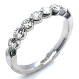 (LD) Banda con diamantes de laboratorio en oro blanco 14kt. D-0.57CTS.