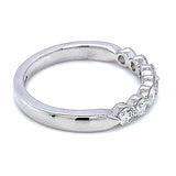 (LD) Banda con diamantes de laboratorio en oro blanco 14kt. D-0.57CTS.