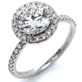 (LD) Anillo con diamante de laboratorio en oro blanco 14kt. D-1.80Cts.