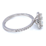 (LD) Anillo con diamante de laboratorio en oro blanco 14kt. D-1.80Cts.