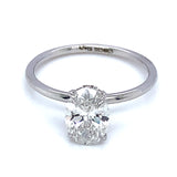 (LD) Anillo con diamante de laboratorio en oro blanco 14kt. D-1.38Cts.