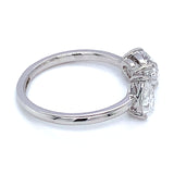 (LD) Anillo con diamante de laboratorio en oro blanco 14kt. D-1.22Cts.