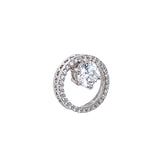 (LD) Dije con diamantes en oro blanco 14kt.