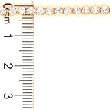 (LD) Pulsera (tennis) con diamantes de laboratorio en oro amarillo 14kt. D-3.69CT 17.5cm