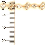 (LD) Pulsera (tennis) con diamantes de laboratorio en oro amarillo 14kt. D-6.41CT 19cm