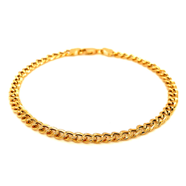 Pulsera gourmet en oro amarillo 18k. 20cm