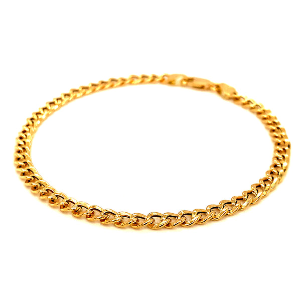 Pulsera gourmet en oro amarillo 18k. 20cm
