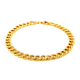 Pulsera gourmet en oro amarillo 18k. 18cm