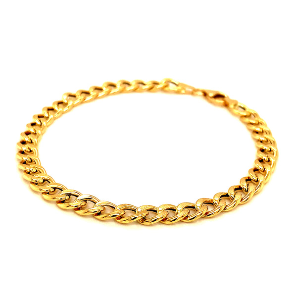 Pulsera gourmet en oro amarillo 18k. 18cm