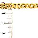 Pulsera gourmet en oro amarillo 18k. 18cm