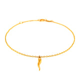 Pulsera (cuerno) en oro amarillo 18kt. 17-19cm