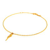 Pulsera (cuerno) en oro amarillo 18kt. 17-19cm