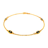 Pulsera (ojo) en oro amarillo 18kt. 18cm