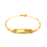 Pulsera cartier para bebés con placa grabable en oro amarillo 18k. 13cm-15cm