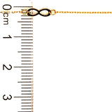 Tobillera (infinito) en oro amarillo 18kt. 23cm-25cm