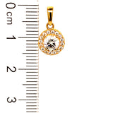 Dije con circones en oro amarillo 18kt.